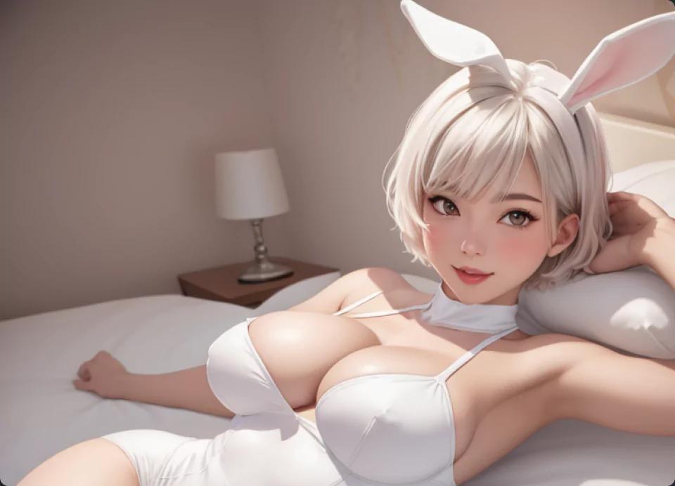 anime bunny girl with big boobs